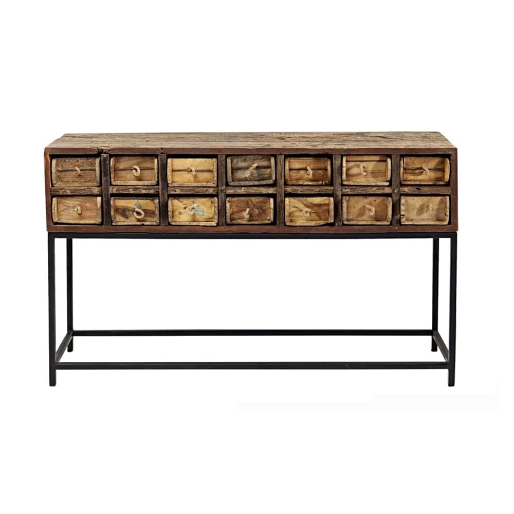 rustic‑industrial console table