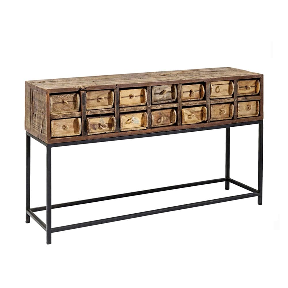 rustic‑industrial console table