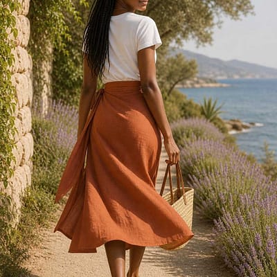 Ivory Wrap Skirt - Image 1