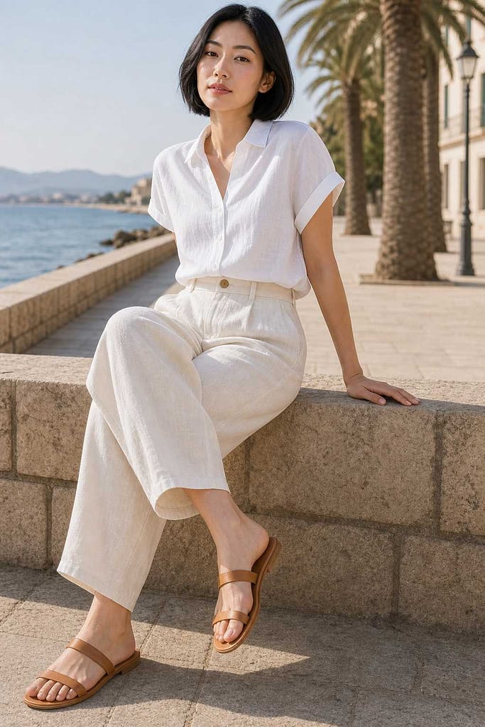 Barrel Linen Pant