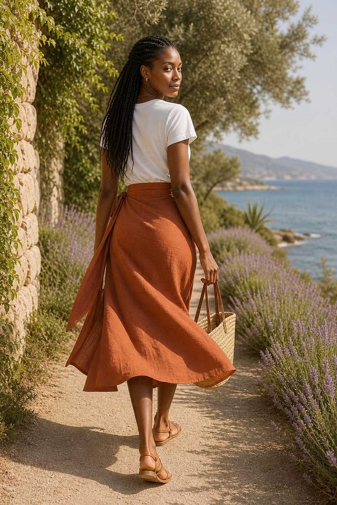 Ivory Wrap Skirt