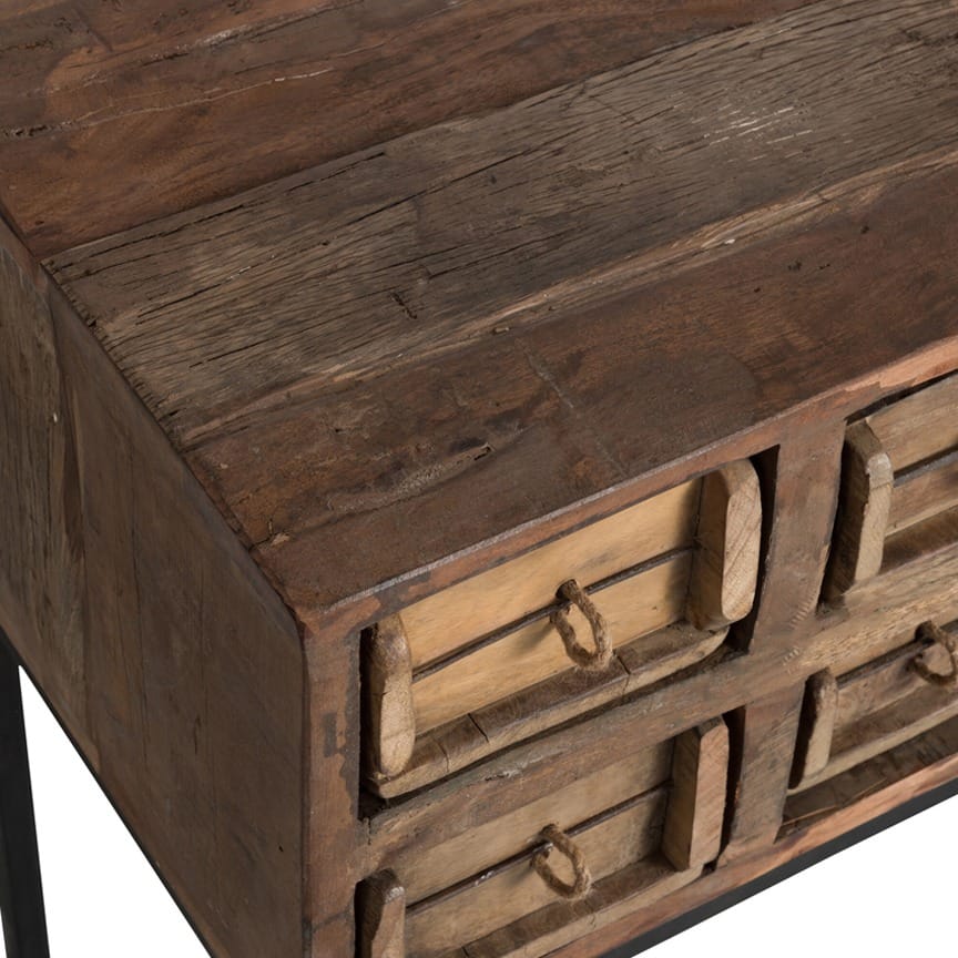 rustic‑industrial console table