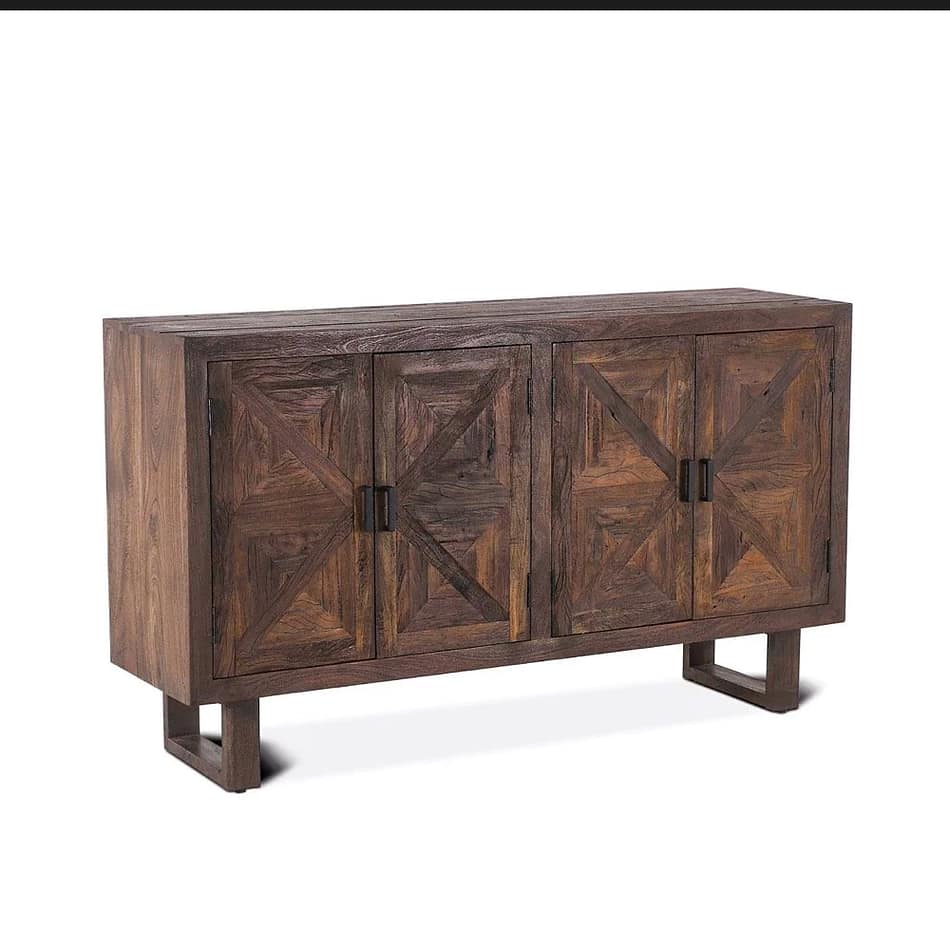 New Wooden Classic Console & Mirror Set